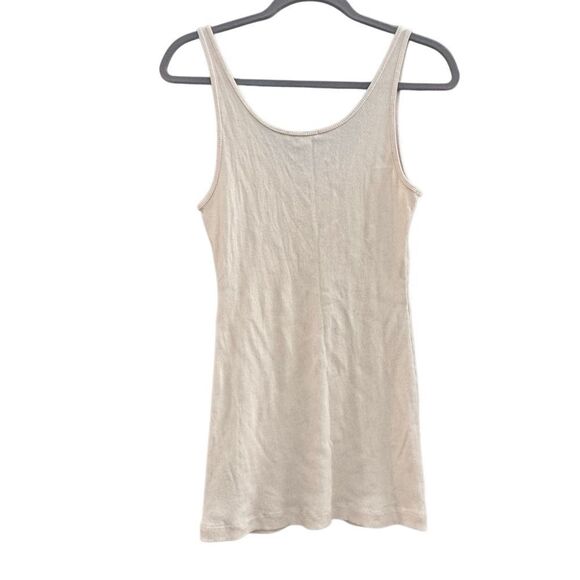 James Perse Women's Cream Ribbed Everyday Tank Top 100% Cotton Size Large (3) - Picture 4 of 6